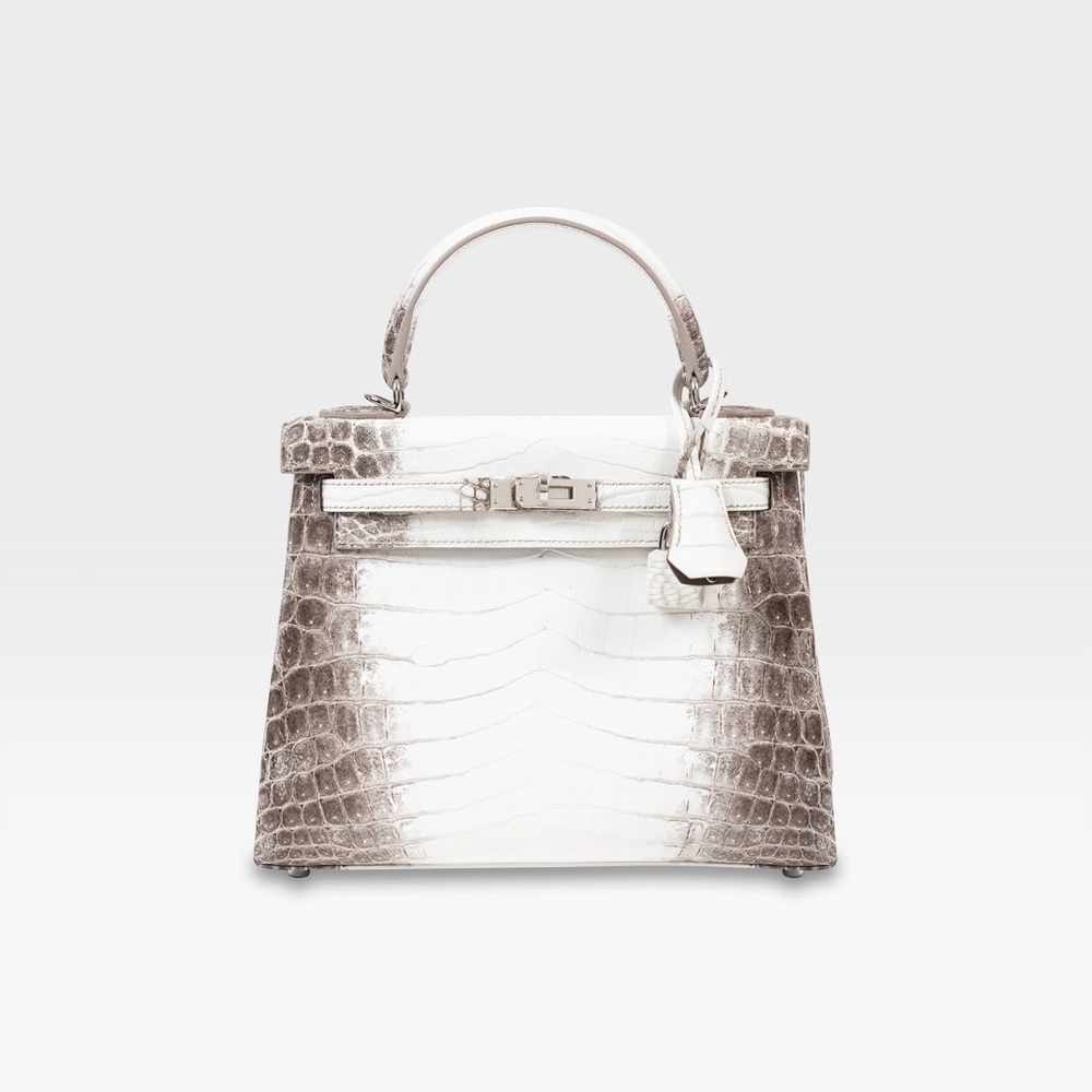 Hermès - Kelly Retourne 25 - Himalaya Niloticus Crocodile